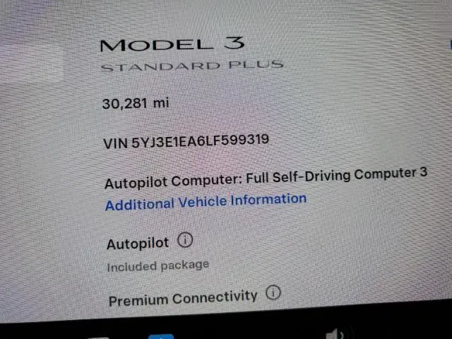 2020 TESLA MODEL 3   