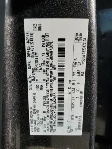 2016 FORD ESCAPE TITANIUM