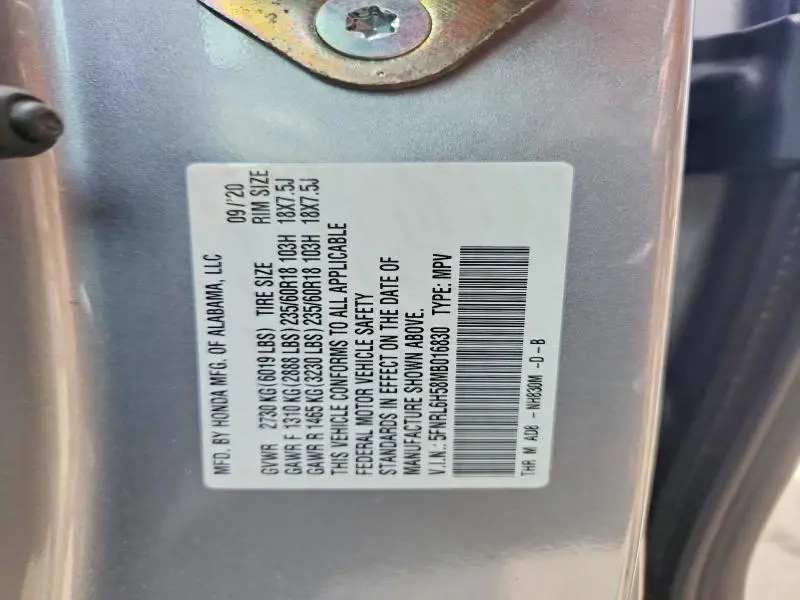 2021 HONDA ODYSSEY EX  
