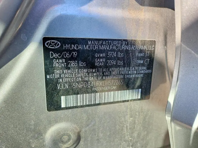 2020 HYUNDAI ELANTRA SEL  
