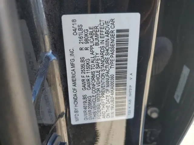 2019 ACURA TLX TECHNOLOGY  