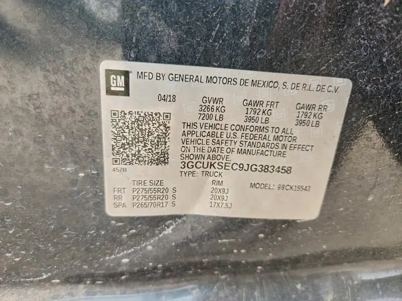 2018 CHEVROLET SILVERADO K1500 LTZ  