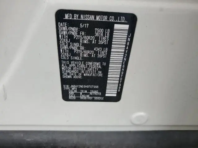 2017 NISSAN ARMADA PLATINUM  