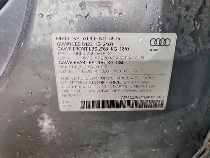 2016 AUDI Q5 PREMIUM  