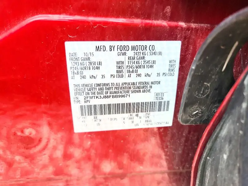 2015 FORD EDGE SEL  