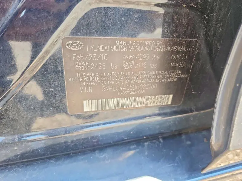 2011 HYUNDAI SONATA SE  