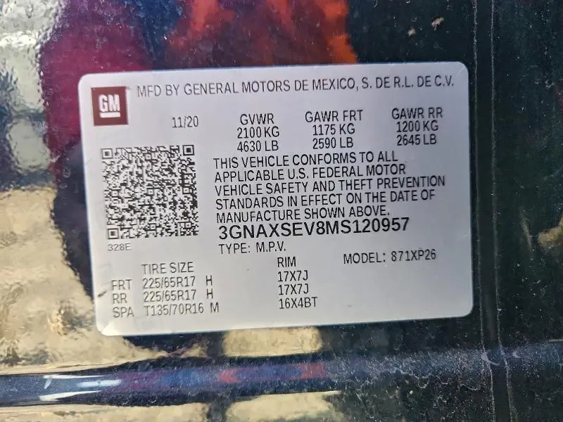 2021 CHEVROLET EQUINOX LS  