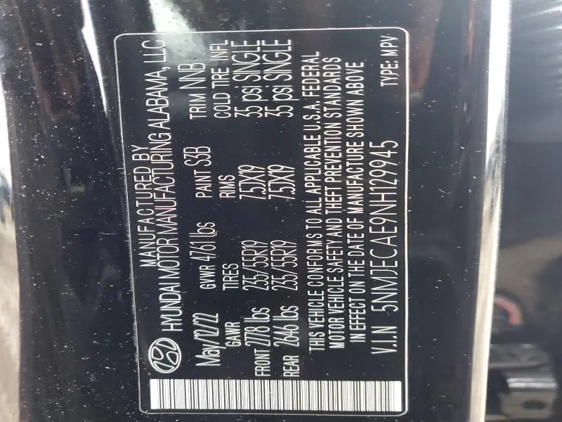 2022 HYUNDAI TUCSON LIMITED  