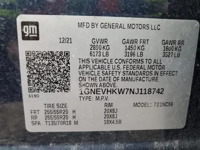 2022 CHEVROLET TRAVERSE LT  