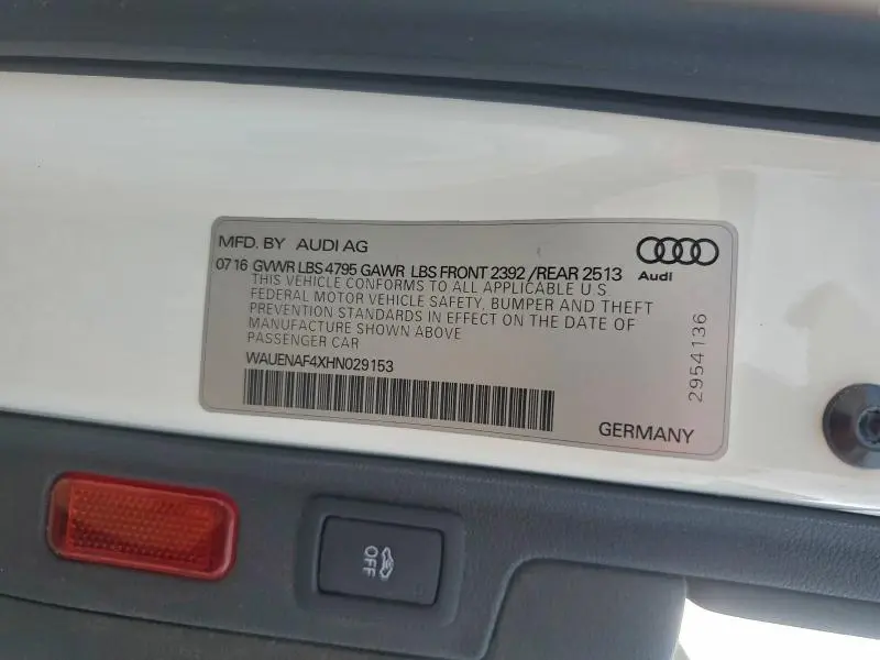 2017 AUDI A4 PREMIUM PLUS  