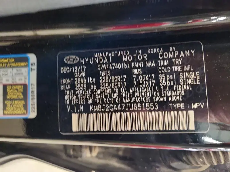 2018 HYUNDAI TUCSON SE  