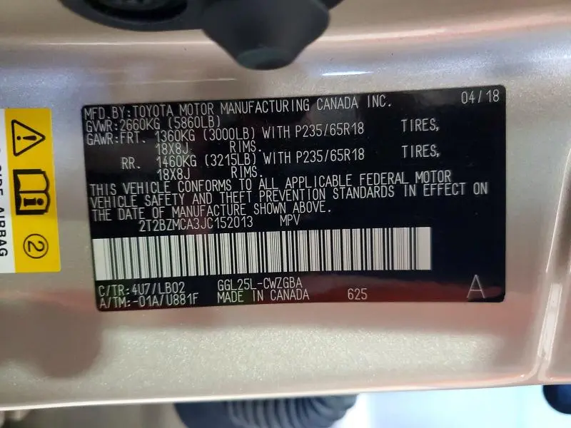 2018 LEXUS RX 350 BASE  