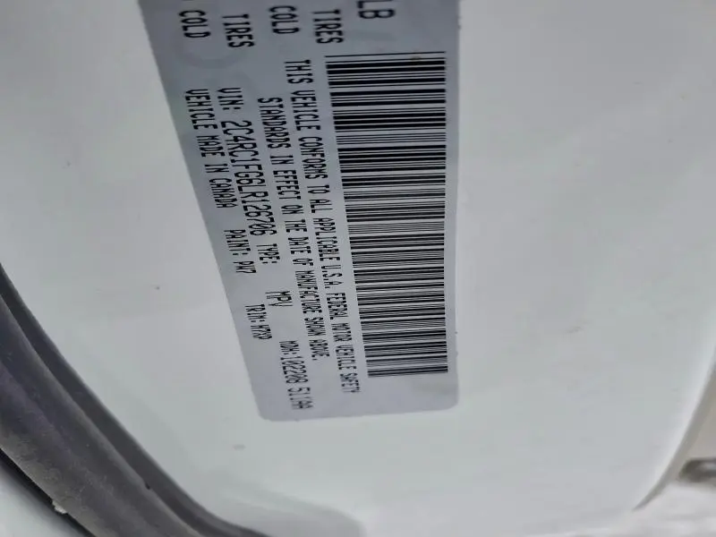 2020 CHRYSLER PACIFICA TOURING  