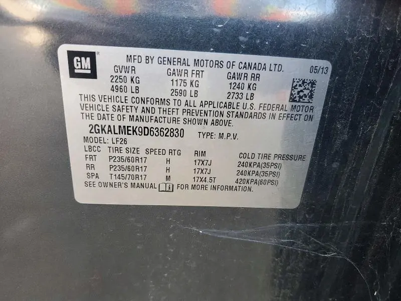 2013 GMC TERRAIN SLE  
