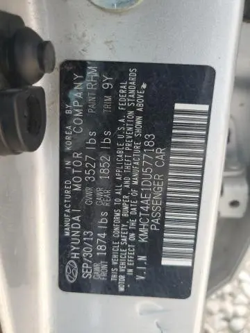 2013 HYUNDAI ACCENT GLS  