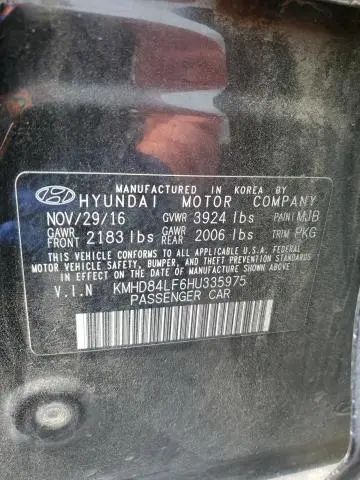 2017 HYUNDAI ELANTRA SE  