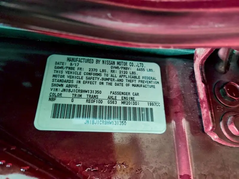 2017 NISSAN ROGUE SPORT S  