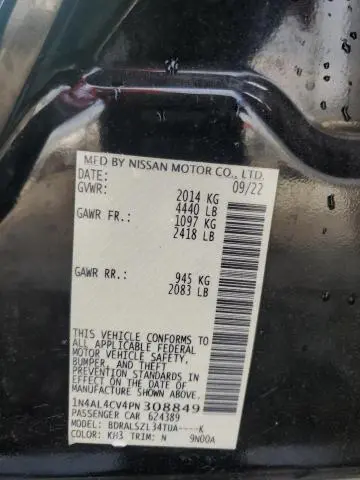 2023 NISSAN ALTIMA SR  