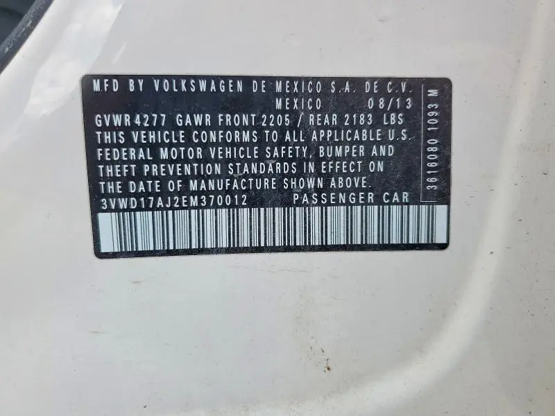 2014 VOLKSWAGEN JETTA SE  