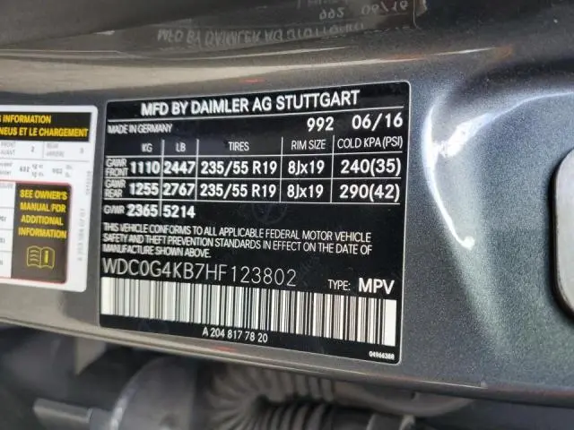 2017 MERCEDES-BENZ GLC 300 4MATIC  