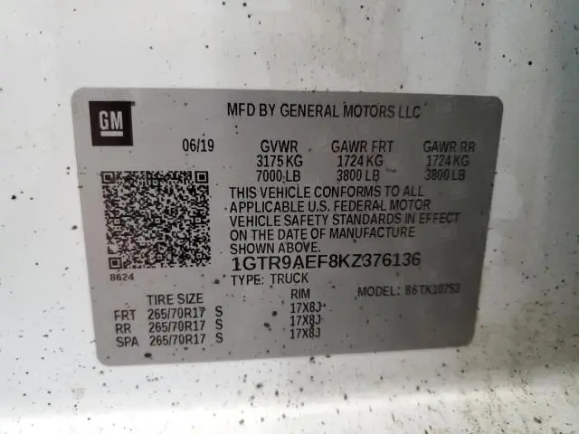 2019 GMC SIERRA K1500