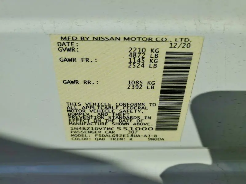 2021 NISSAN LEAF SL PLUS  
