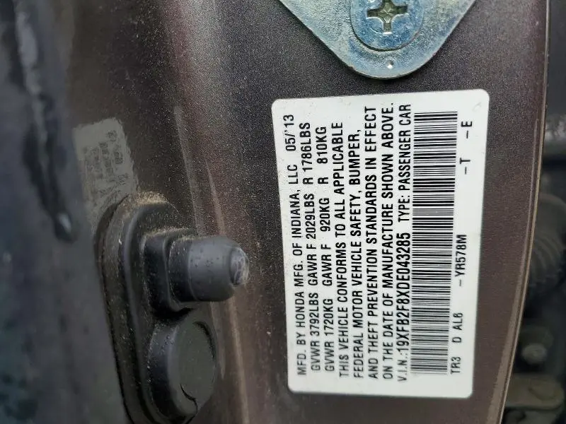 2013 HONDA CIVIC EX  