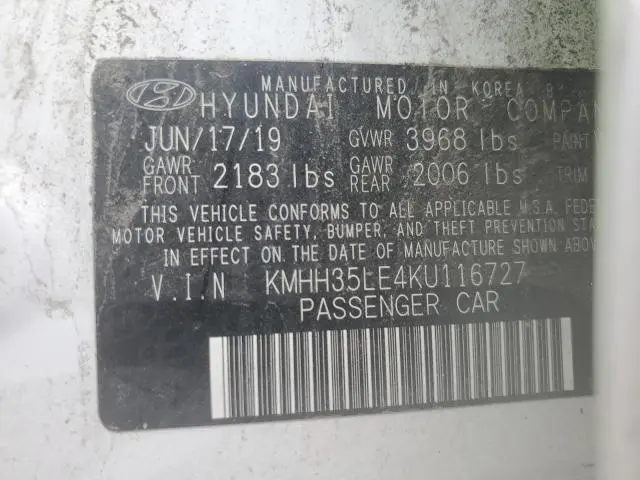 2019 HYUNDAI ELANTRA GT   