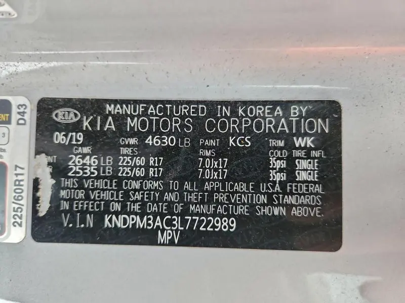 2020 KIA SPORTAGE LX  