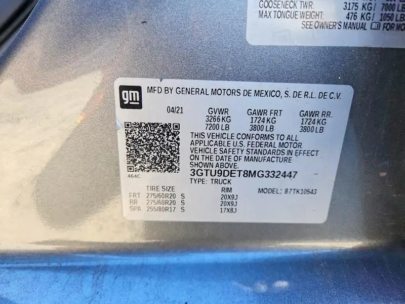 2021 GMC SIERRA K1500 SLT  