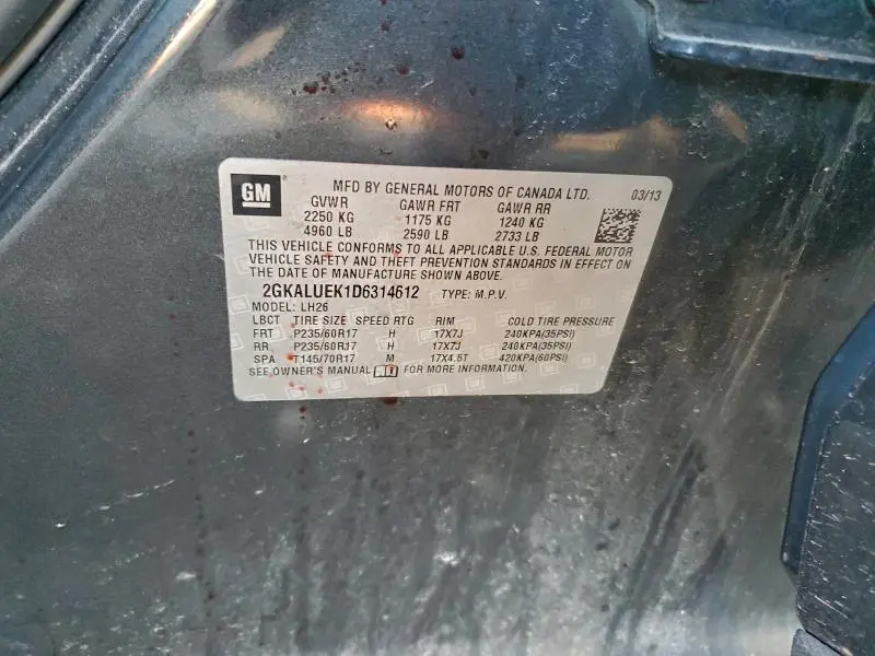 2013 GMC TERRAIN SLT  