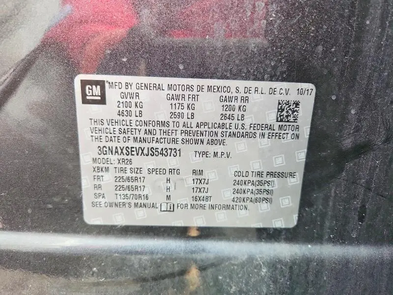 2018 CHEVROLET EQUINOX LT  