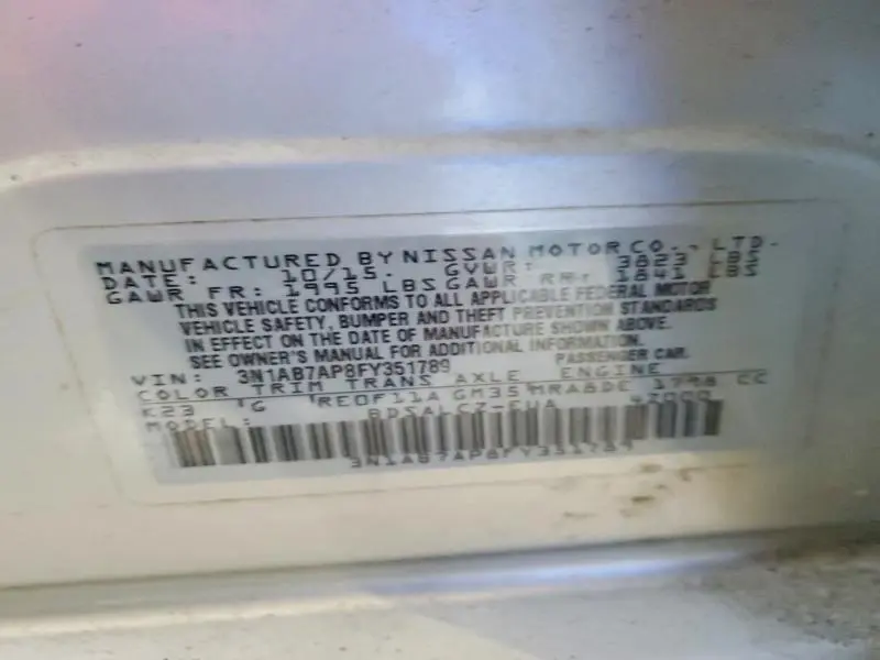 2015 NISSAN SENTRA S  