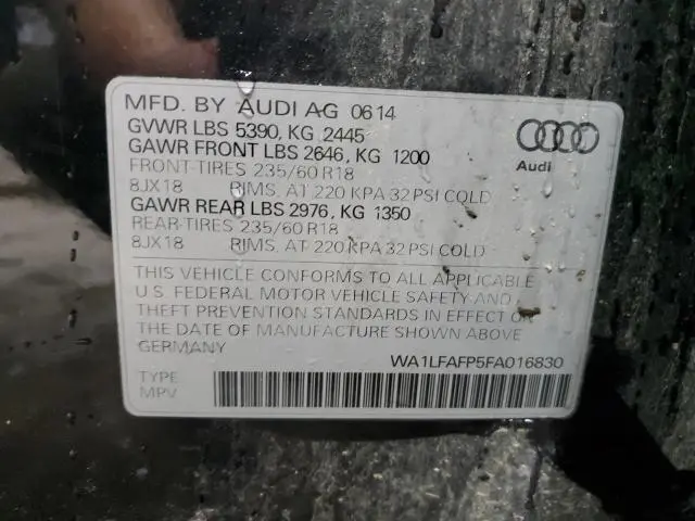 2015 AUDI Q5 PREMIUM PLUS  