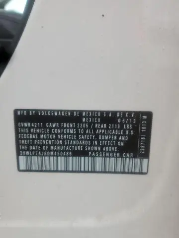 2013 VOLKSWAGEN JETTA SEL  