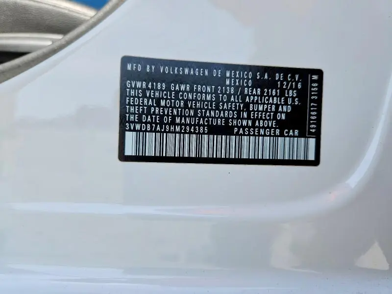 2017 VOLKSWAGEN JETTA SE  