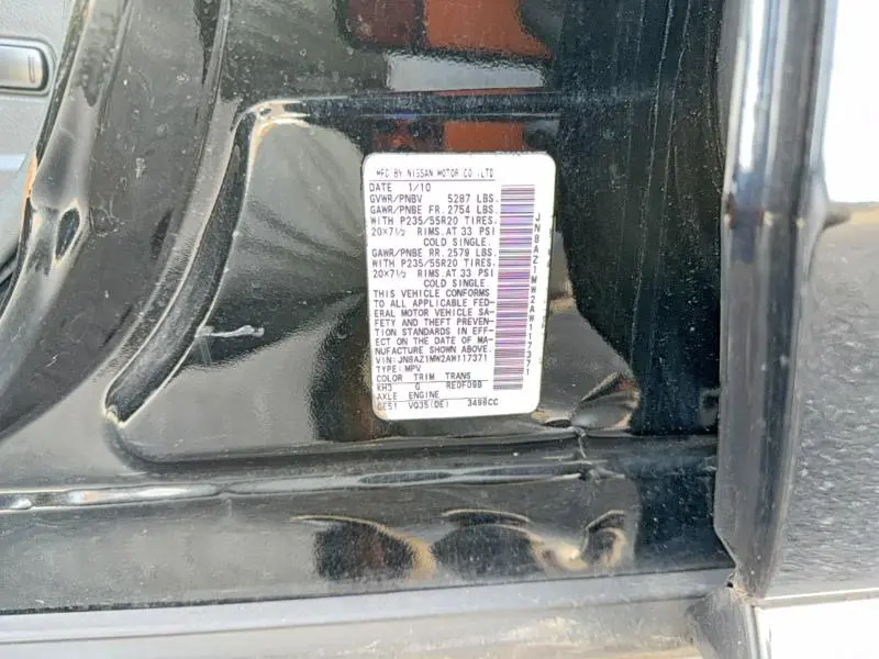 2010 NISSAN MURANO S  