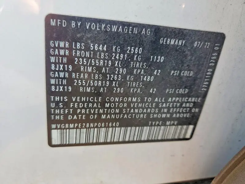 2022 VOLKSWAGEN ID.4 PRO  