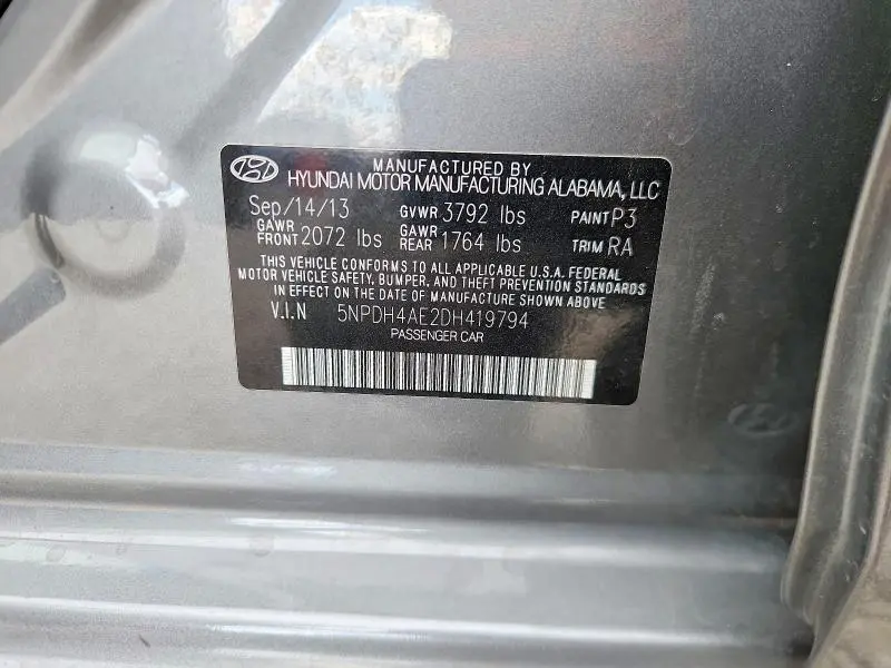 2013 HYUNDAI ELANTRA GLS  