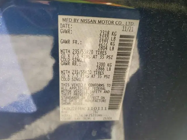 2022 NISSAN MURANO PLATINUM  