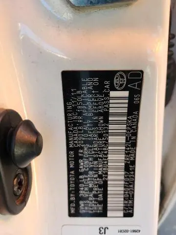 2011 TOYOTA COROLLA BASE  