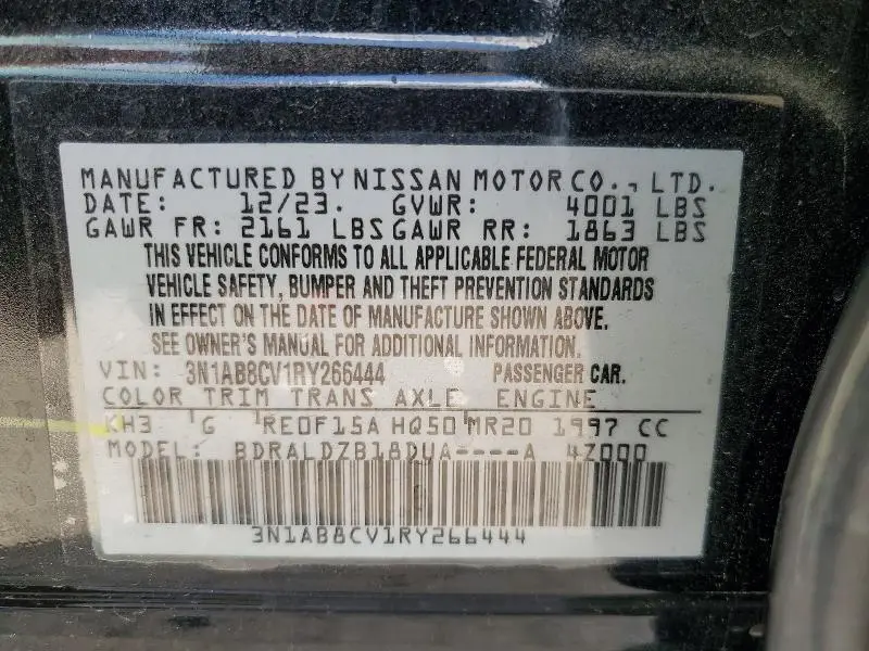 2024 NISSAN SENTRA SV  
