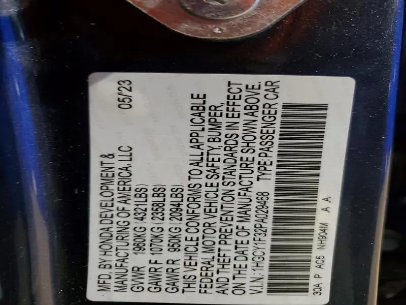 2023 HONDA ACCORD EX  