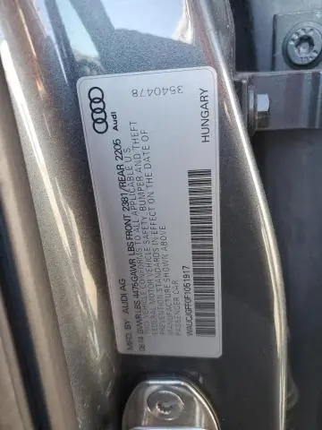 2015 AUDI A3 PREMIUM PLUS  