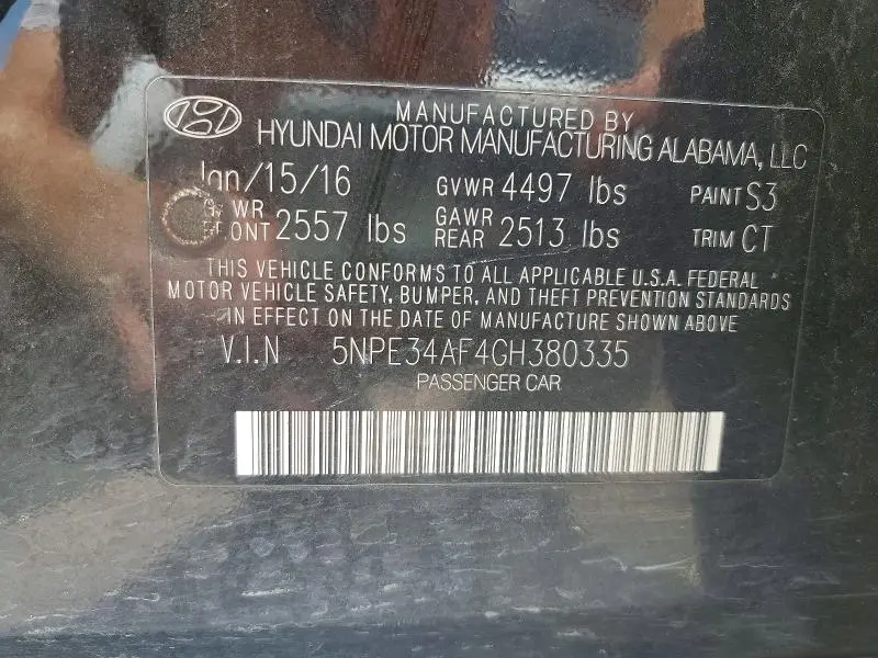 2016 HYUNDAI SONATA SPORT  