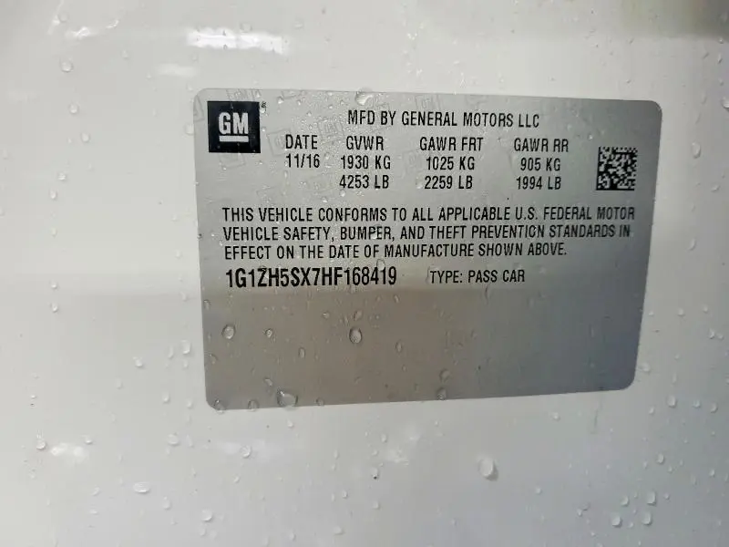 2017 CHEVROLET MALIBU PREMIER  