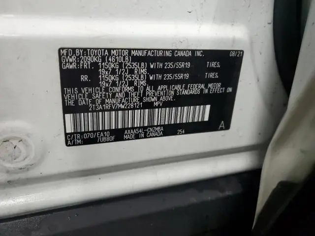 2021 TOYOTA RAV4 XLE PREMIUM