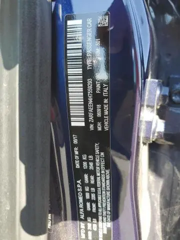 2017 ALFA ROMEO GIULIA TI Q4  