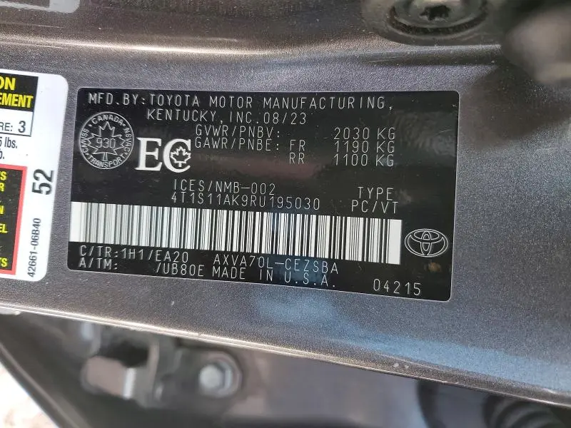 2024 TOYOTA CAMRY SE NIGHT SHADE  