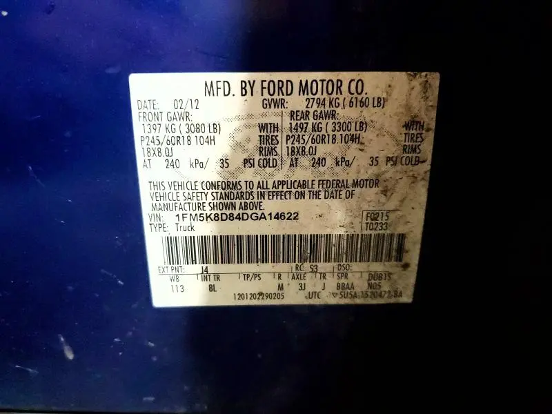 2013 FORD EXPLORER XLT  